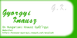 gyorgyi knausz business card